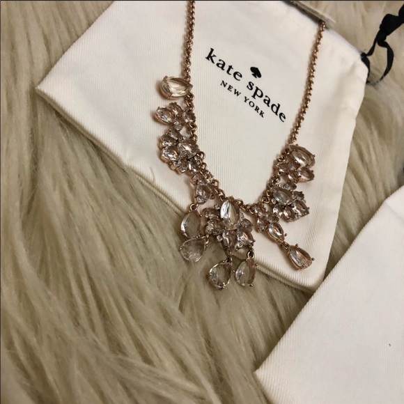 Kate Spade ♠️ Rose Gold Chandelier Necklace - Picture 2 of 4